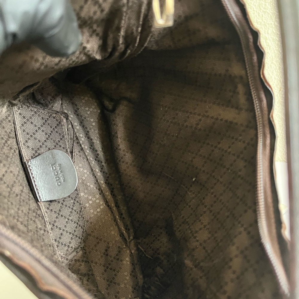 Gucci vintage brown small cloth hobo bag - Picture 4 of 13